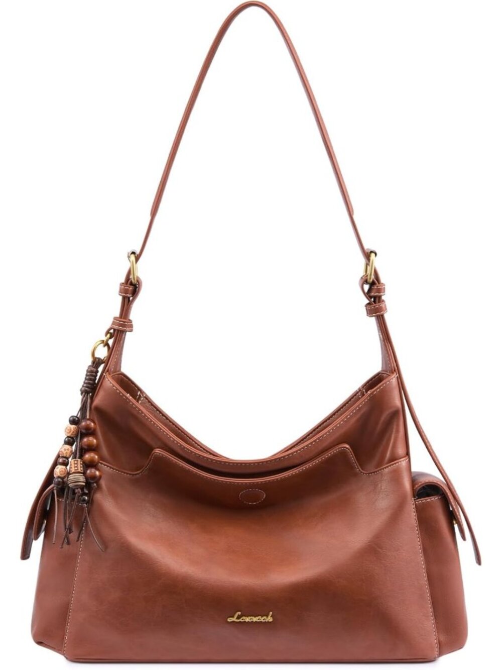 Stylish Faux Leather Hobo Purse with Tassel Charms | Women's Crossbody